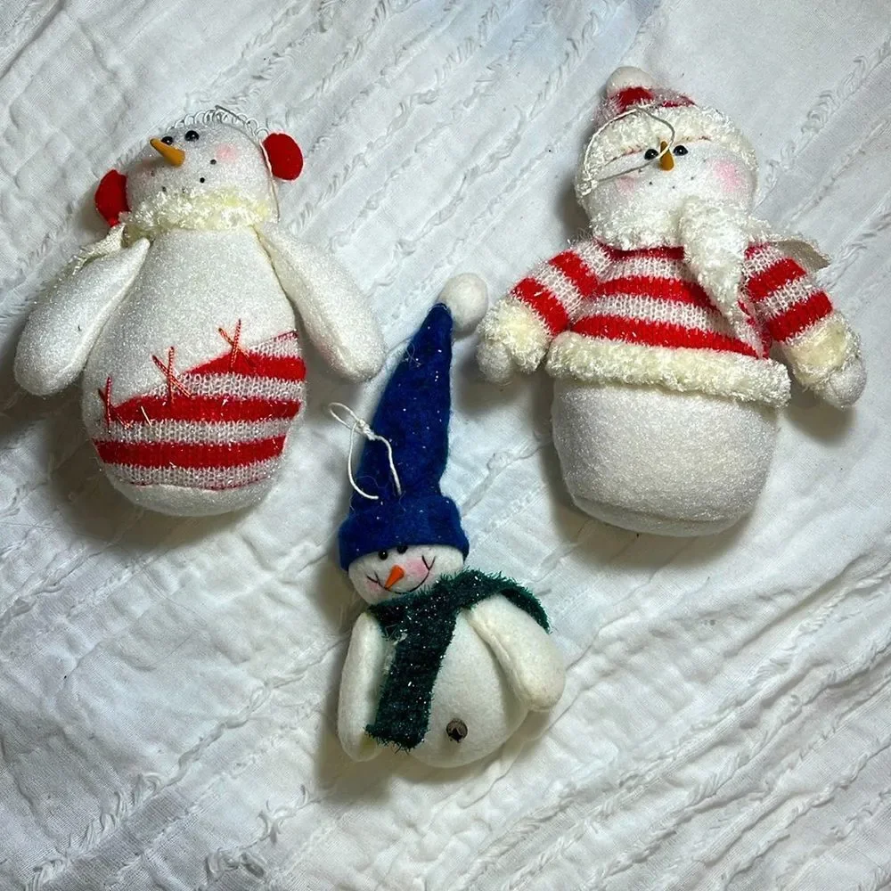 Plush Snowman ornaments